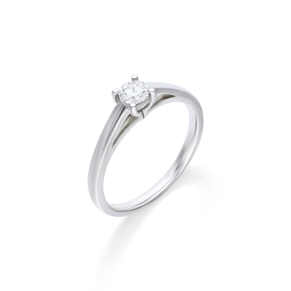 Viola Solitaire Ring