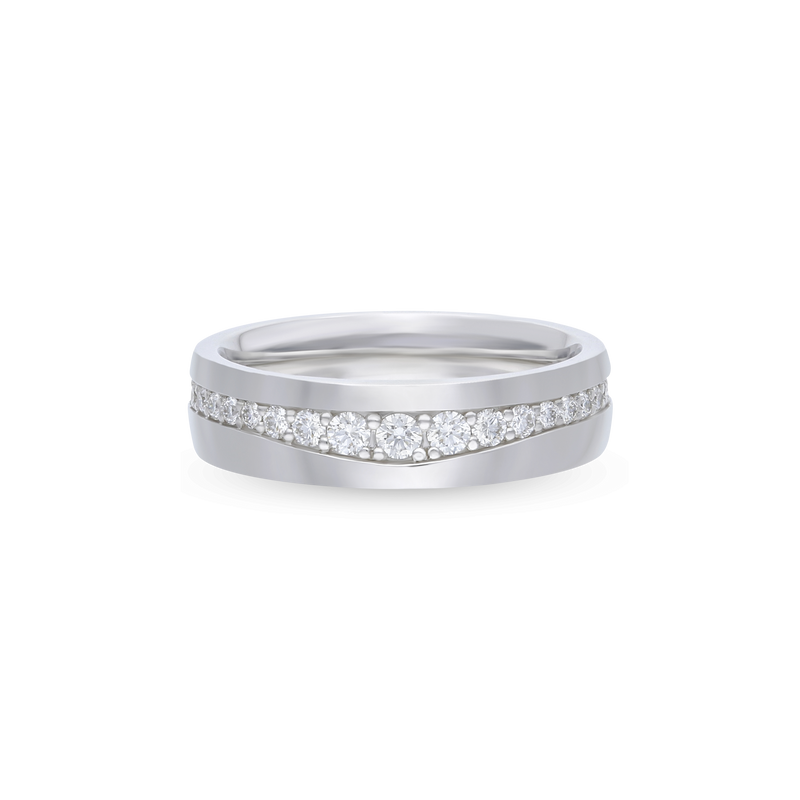 official order online Platinum Wedding Band with 0.42ct F-G/VS Diamonds in  Handmade Scoop Pave Setting | mixifypremix.com